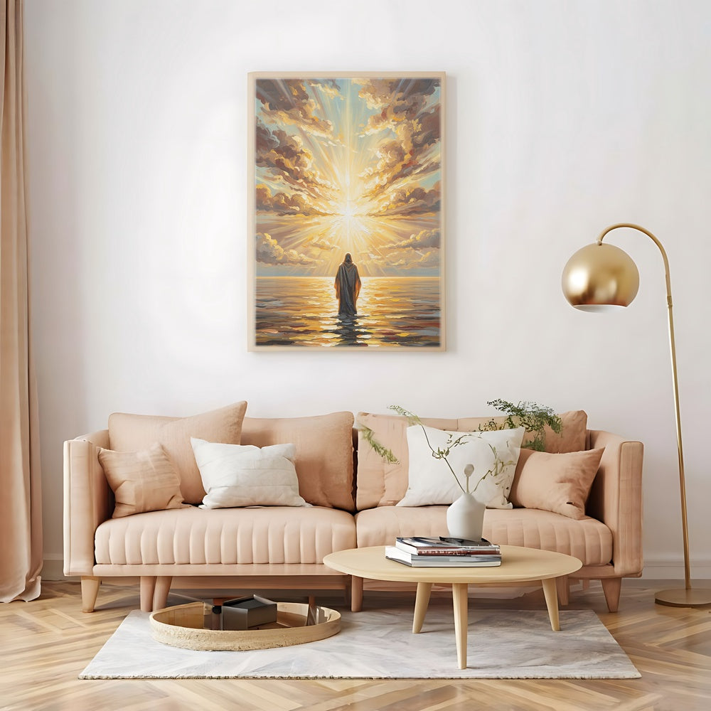 Jesus Walking on Water III, Christian Canvas Wall Art, Christmas Gift Ideas, Christian Home Decor, Ciaocustom