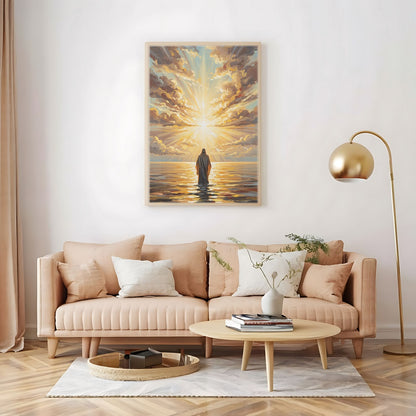 Jesus Walking on Water III, Christian Canvas Wall Art, Christmas Gift Ideas, Christian Home Decor, Ciaocustom