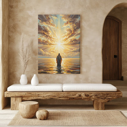 Jesus Walking on Water III, Christian Canvas Wall Art, Christmas Gift Ideas, Christian Home Decor, Ciaocustom
