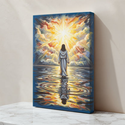 Jesus Walking on Water II, Christian Canvas Wall Art, Christmas Gift Ideas, Christian Home Decor, Ciaocustom