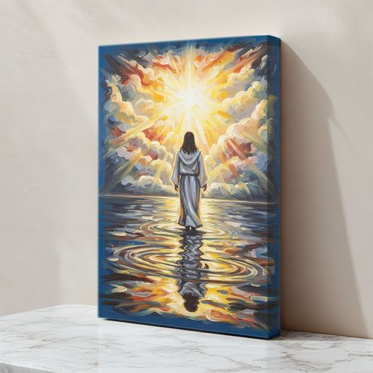 Jesus Walking on Water II, Christian Canvas Wall Art, Christmas Gift Ideas, Christian Home Decor, Ciaocustom