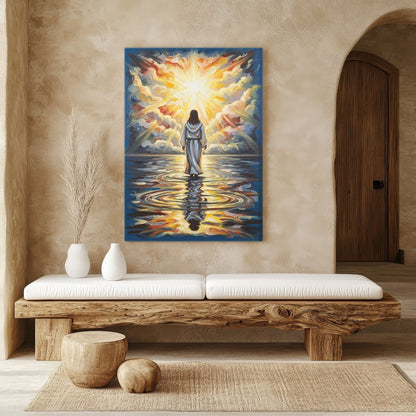 Jesus Walking on Water II, Christian Canvas Wall Art, Christmas Gift Ideas, Christian Home Decor, Ciaocustom