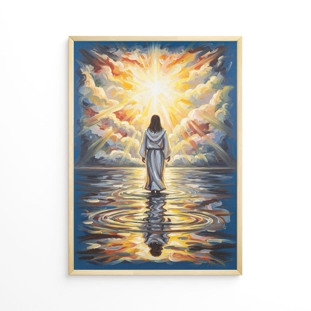 Jesus Walking on Water II, Christian Canvas Wall Art, Christmas Gift Ideas, Christian Home Decor, Ciaocustom