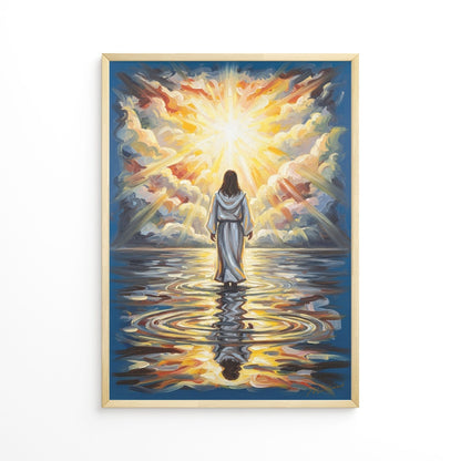 Jesus Walking on Water II, Christian Canvas Wall Art, Christmas Gift Ideas, Christian Home Decor, Ciaocustom