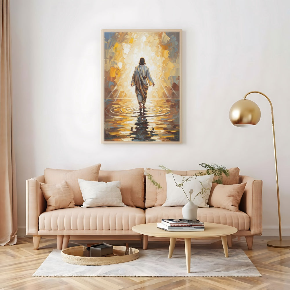 Jesus Walking on Water IV, Christian Canvas Wall Art, Christmas Gift Ideas, Christian Home Decor, Ciaocustom