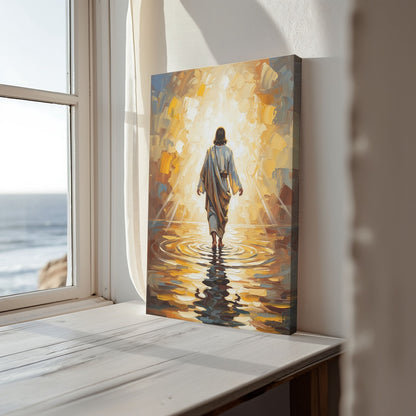 Jesus Walking on Water IV, Christian Canvas Wall Art, Christmas Gift Ideas, Christian Home Decor, Ciaocustom
