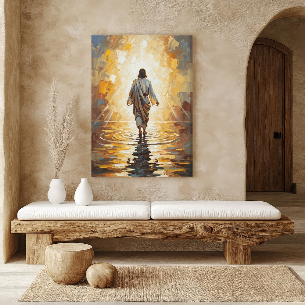 Jesus Walking on Water IV, Christian Canvas Wall Art, Christmas Gift Ideas, Christian Home Decor, Ciaocustom