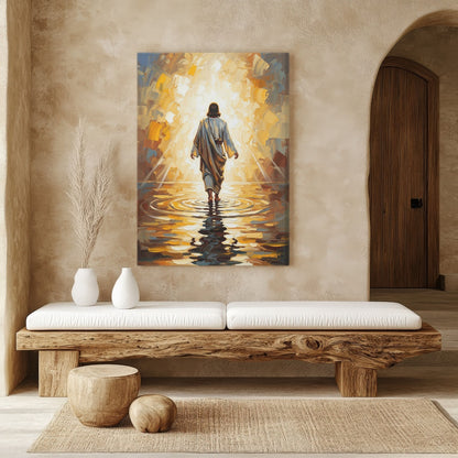 Jesus Walking on Water IV, Christian Canvas Wall Art, Christmas Gift Ideas, Christian Home Decor, Ciaocustom