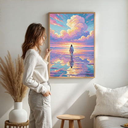 Jesus Walking on Water IX, Christian Canvas Wall Art, Christmas Gift Ideas, Christian Home Decor, Ciaocustom