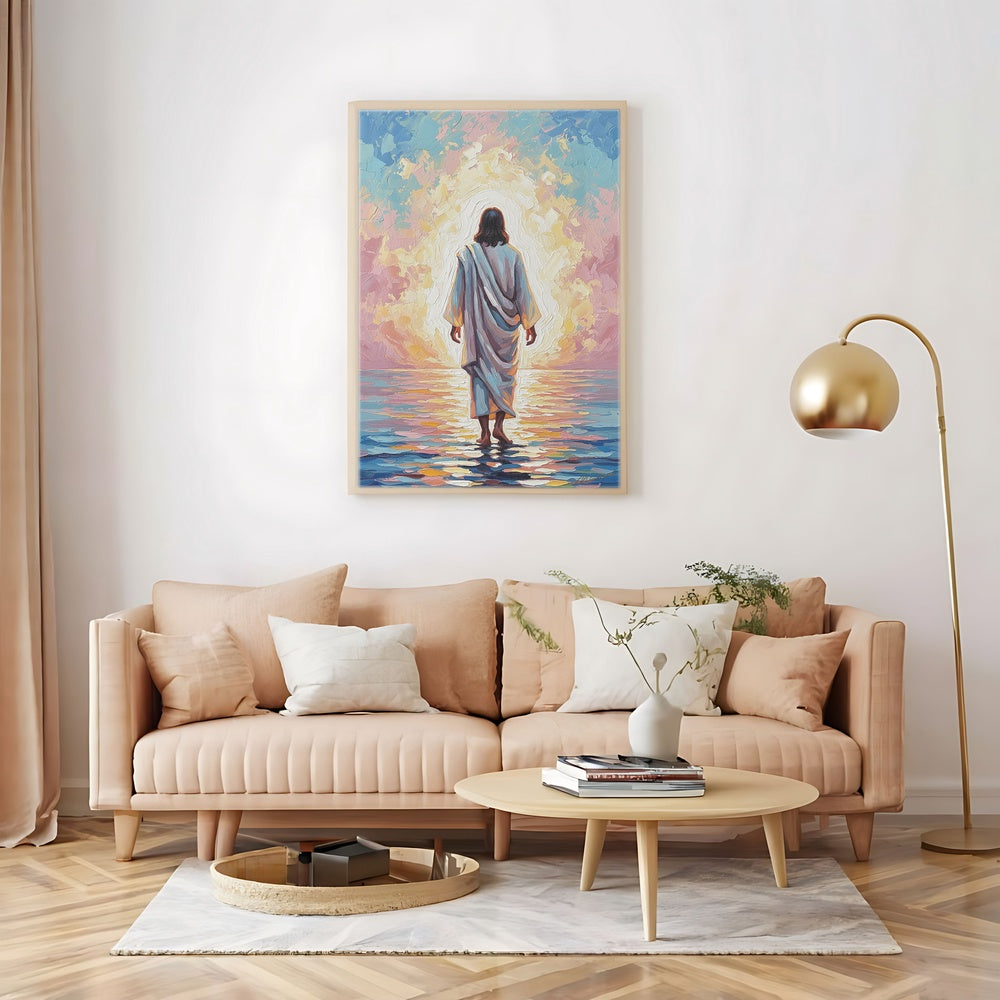 Jesus Walking on Water I, Christian Canvas Wall Art, Christmas Gift Ideas, Christian Home Decor, Ciaocustom