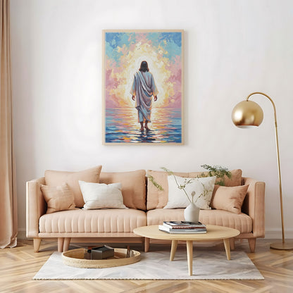 Jesus Walking on Water I, Christian Canvas Wall Art, Christmas Gift Ideas, Christian Home Decor, Ciaocustom