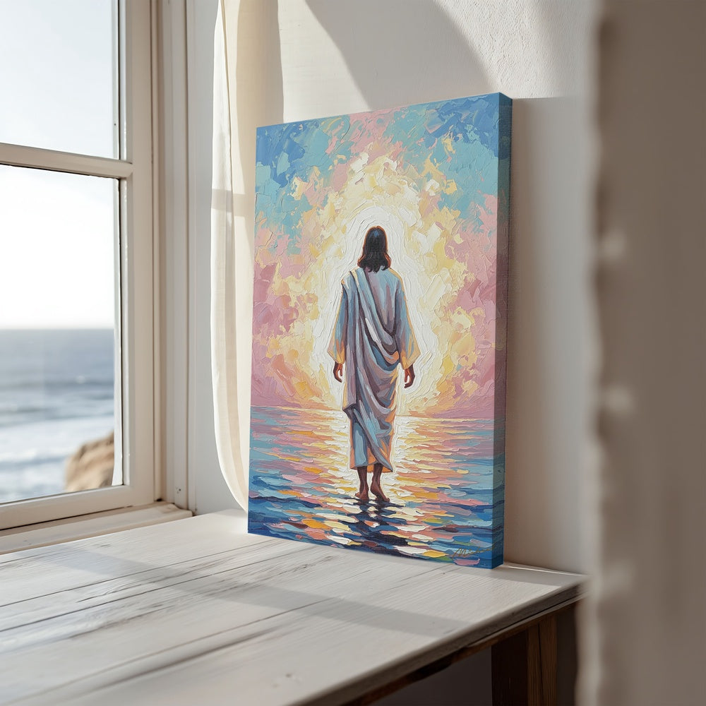 Jesus Walking on Water I, Christian Canvas Wall Art, Christmas Gift Ideas, Christian Home Decor, Ciaocustom