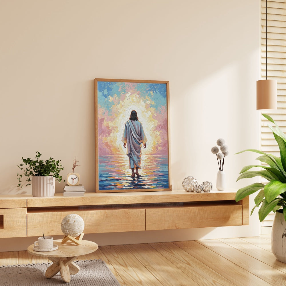 Jesus Walking on Water I, Christian Canvas Wall Art, Christmas Gift Ideas, Christian Home Decor, Ciaocustom