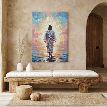 Jesus Walking on Water I, Christian Canvas Wall Art, Christmas Gift Ideas, Christian Home Decor, Ciaocustom