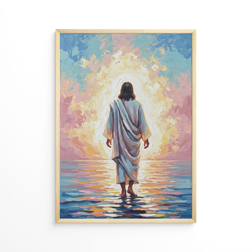 Jesus Walking on Water I, Christian Canvas Wall Art, Christmas Gift Ideas, Christian Home Decor, Ciaocustom