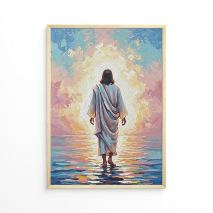 Jesus Walking on Water I, Christian Canvas Wall Art, Christmas Gift Ideas, Christian Home Decor, Ciaocustom