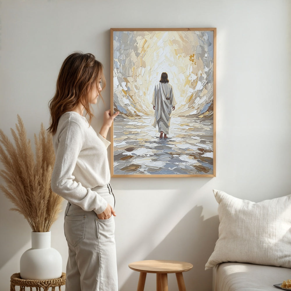 Jesus Walking on Water VIII, Christian Canvas Wall Art, Christmas Gift Ideas, Christian Home Decor, Ciaocustom