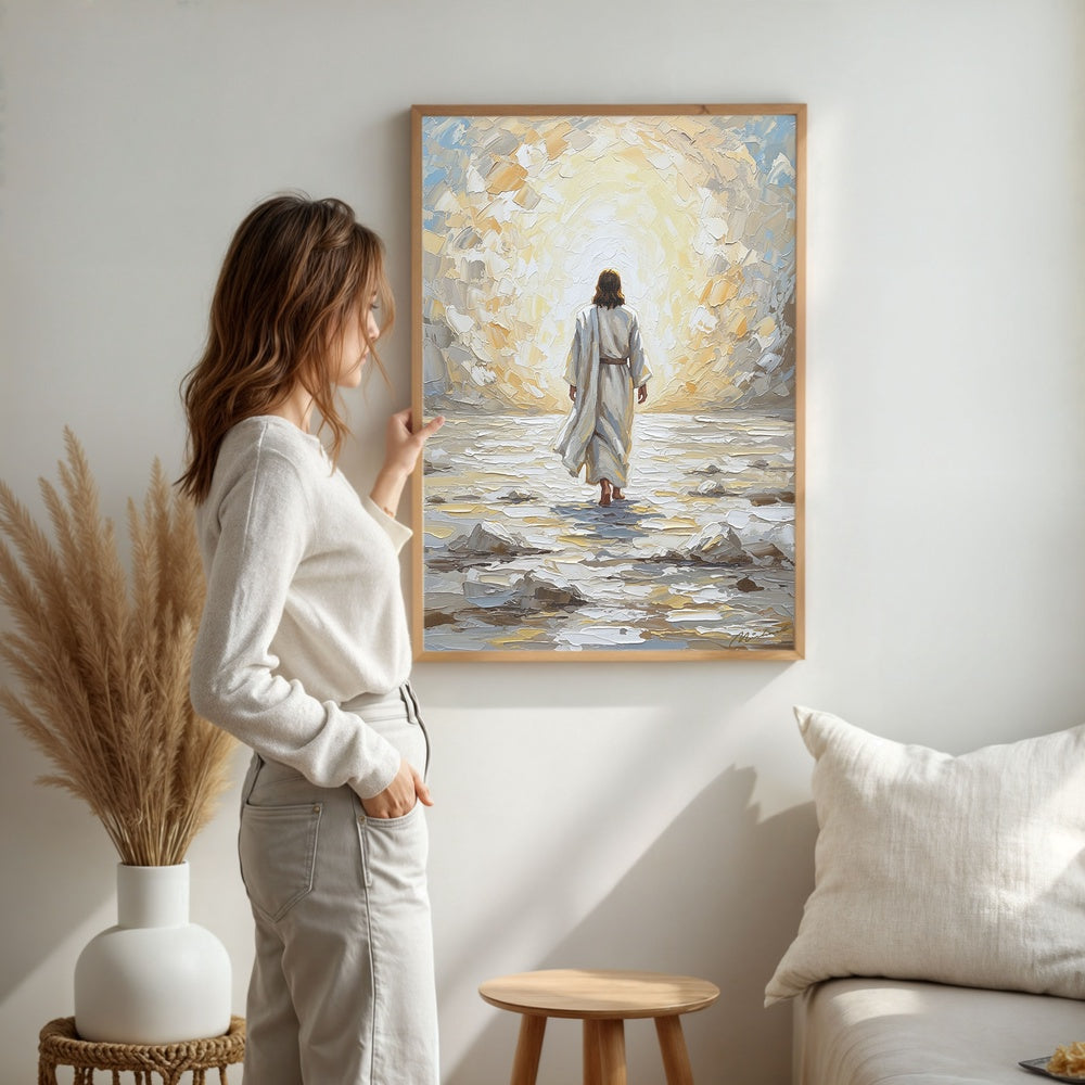 Jesus Walking on Water VII, Christian Canvas Wall Art, Christmas Gift Ideas, Christian Home Decor, Ciaocustom
