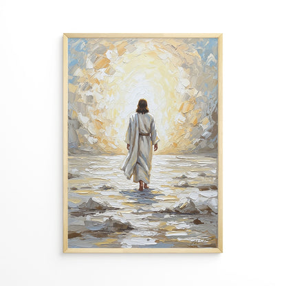 Jesus Walking on Water VII, Christian Canvas Wall Art, Christmas Gift Ideas, Christian Home Decor, Ciaocustom