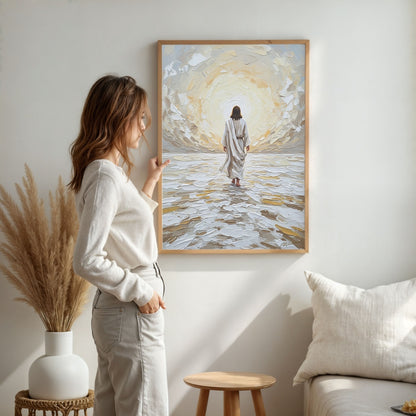 Jesus Walking on Water VI, Christian Canvas Wall Art, Christmas Gift Ideas, Christian Home Decor, Ciaocustom