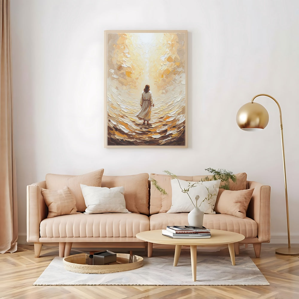 Jesus Walking on Water V, Christian Canvas Wall Art, Christmas Gift Ideas, Christian Home Decor, Ciaocustom