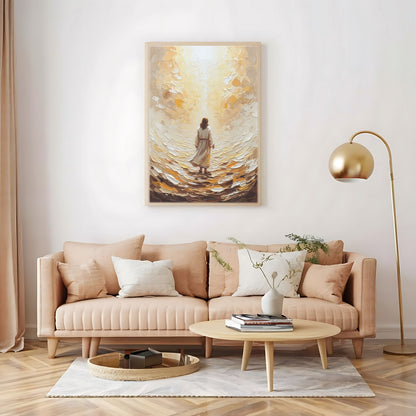 Jesus Walking on Water V, Christian Canvas Wall Art, Christmas Gift Ideas, Christian Home Decor, Ciaocustom