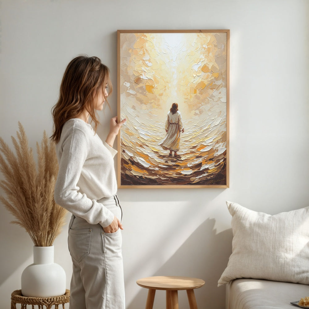 Jesus Walking on Water V, Christian Canvas Wall Art, Christmas Gift Ideas, Christian Home Decor, Ciaocustom