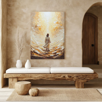 Jesus Walking on Water V, Christian Canvas Wall Art, Christmas Gift Ideas, Christian Home Decor, Ciaocustom