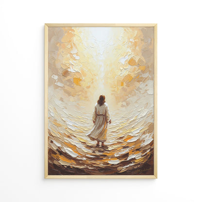 Jesus Walking on Water V, Christian Canvas Wall Art, Christmas Gift Ideas, Christian Home Decor, Ciaocustom