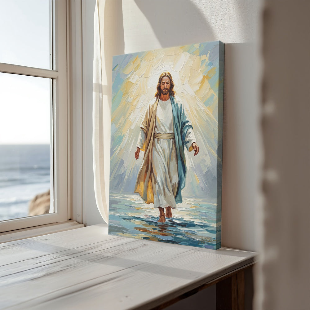 Jesus Walking on Water XIII, Christian Canvas Wall Art, Christmas Gift Ideas, Christian Home Decor, Ciaocustom