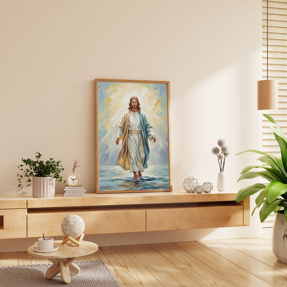 Jesus Walking on Water XIII, Christian Canvas Wall Art, Christmas Gift Ideas, Christian Home Decor, Ciaocustom
