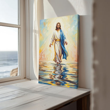 Jesus Walking on Water XII, Christian Canvas Wall Art, Christmas Gift Ideas, Christian Home Decor, Ciaocustom