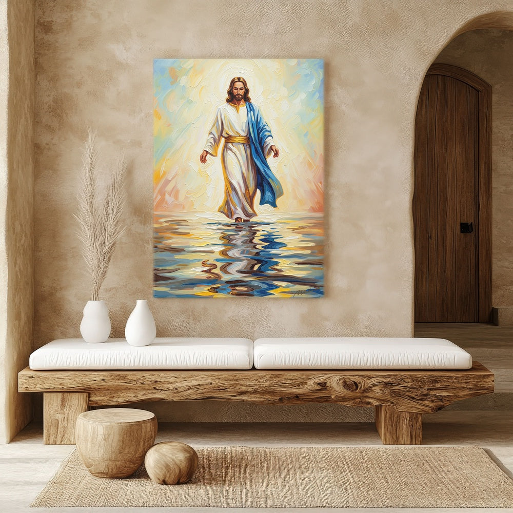Jesus Walking on Water XII, Christian Canvas Wall Art, Christmas Gift Ideas, Christian Home Decor, Ciaocustom