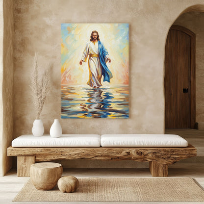 Jesus Walking on Water XII, Christian Canvas Wall Art, Christmas Gift Ideas, Christian Home Decor, Ciaocustom