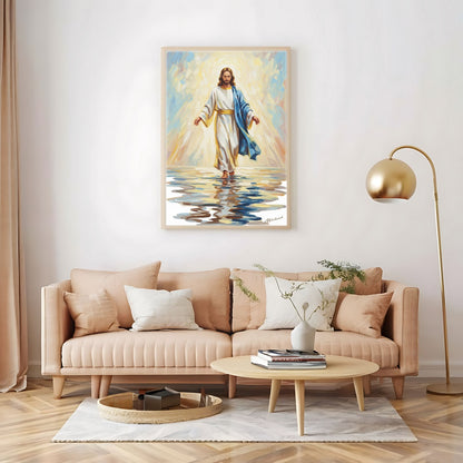 Jesus Walking on Water XI, Christian Canvas Wall Art, Christmas Gift Ideas, Christian Home Decor, Ciaocustom