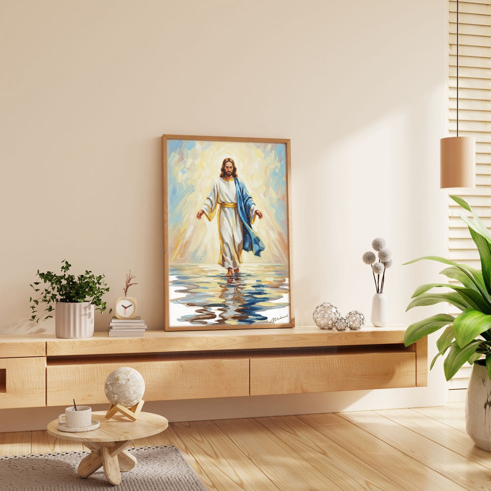 Jesus Walking on Water XI, Christian Canvas Wall Art, Christmas Gift Ideas, Christian Home Decor, Ciaocustom