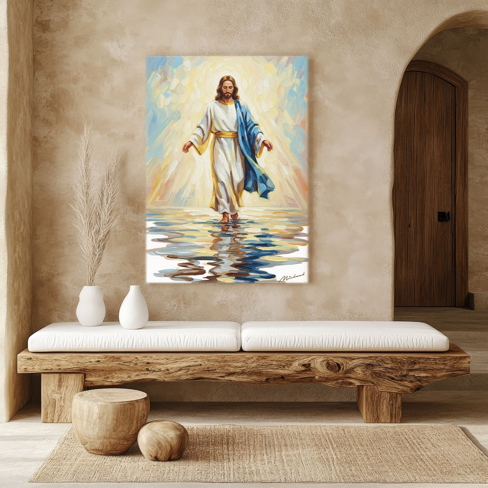 Jesus Walking on Water XI, Christian Canvas Wall Art, Christmas Gift Ideas, Christian Home Decor, Ciaocustom