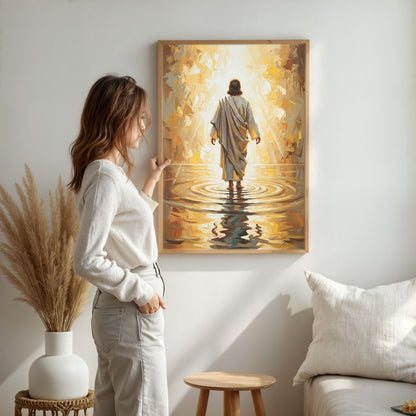 Jesus Walking on Water X, Christian Canvas Wall Art, Christmas Gift Ideas, Christian Home Decor, Ciaocustom