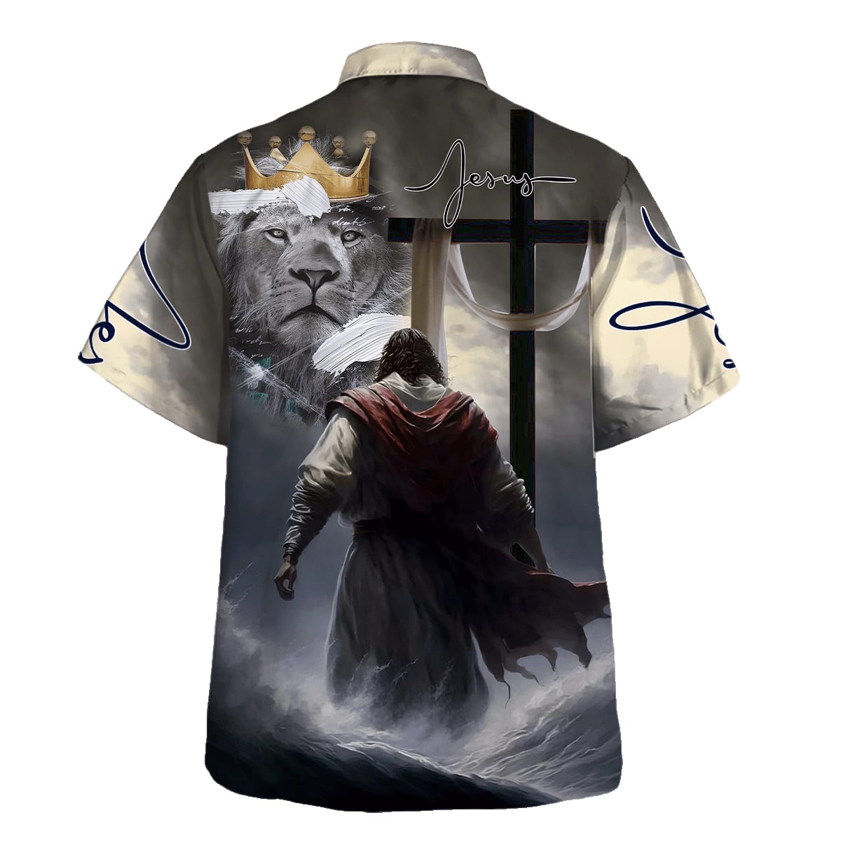 Jesus Walks Water Lion Of Judah Hawaiian Shirt For Men And Women - Religion Hawaiian Shirts