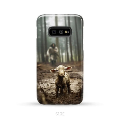Jesus With The Sheep Jesus Running After Lamb Phone Case - Christian Gifts for Women