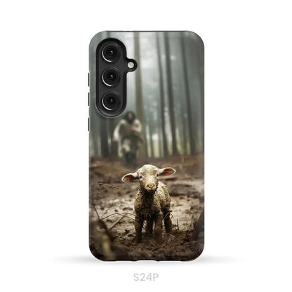 Jesus With The Sheep Jesus Running After Lamb Phone Case - Christian Gifts for Women