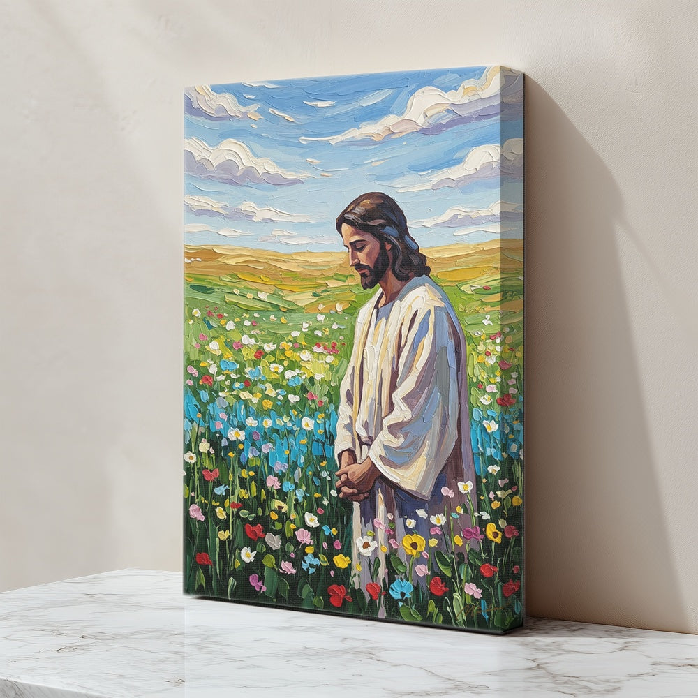 Jesus in The Garden III, Christian Canvas Wall Art, Christmas Gift Ideas, Christian Home Decor, Ciaocustom