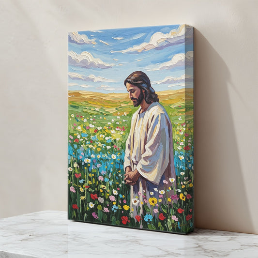 Jesus in The Garden III, Christian Canvas Wall Art, Christmas Gift Ideas, Christian Home Decor, Ciaocustom