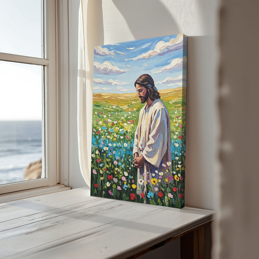 Jesus in The Garden III, Christian Canvas Wall Art, Christmas Gift Ideas, Christian Home Decor, Ciaocustom