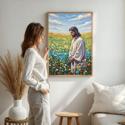 Jesus in The Garden III, Christian Canvas Wall Art, Christmas Gift Ideas, Christian Home Decor, Ciaocustom