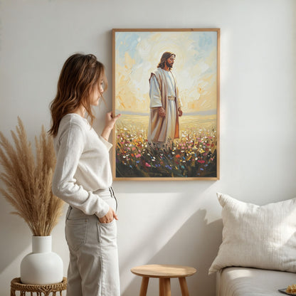 Jesus in The Garden II, Christian Canvas Wall Art, Christmas Gift Ideas, Christian Home Decor, Ciaocustom