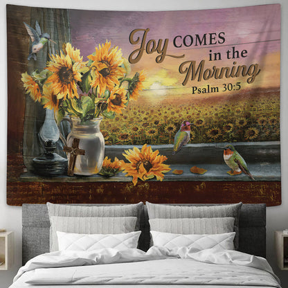 Joy Comes In The Morning Tapestry - Christian Wall Tapestries