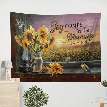 Joy Comes In The Morning Tapestry - Christian Wall Tapestries