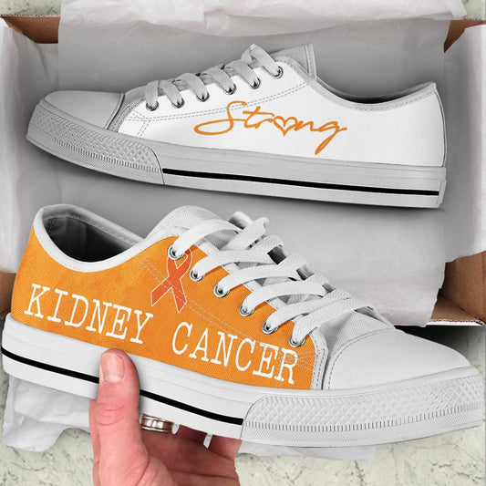 Kidney Cancer Shoes Strong Low Top Shoes, Breast Cancer Awareness Shoes
