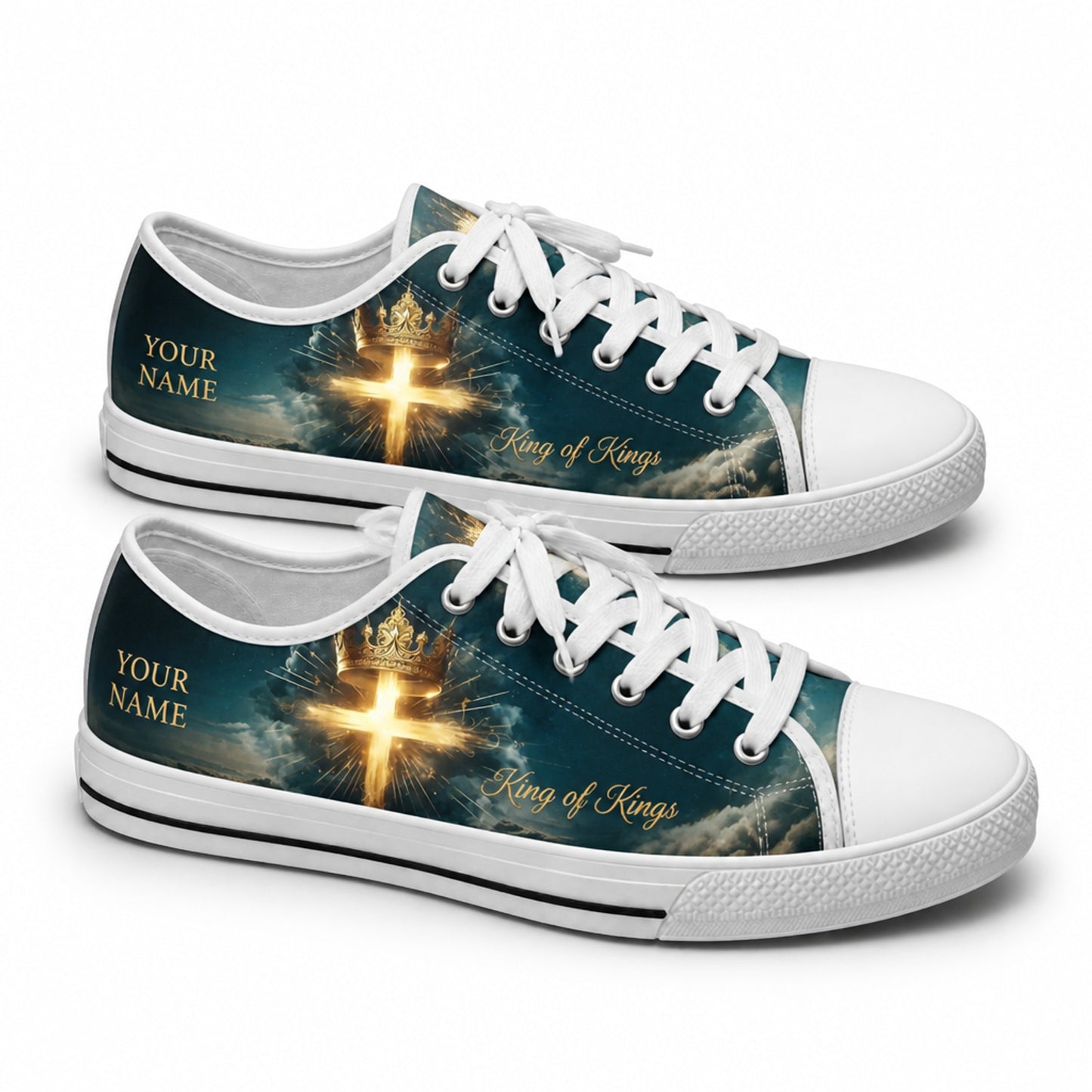 King Of Kings Cross Classic Personalized Low Top Shoes      